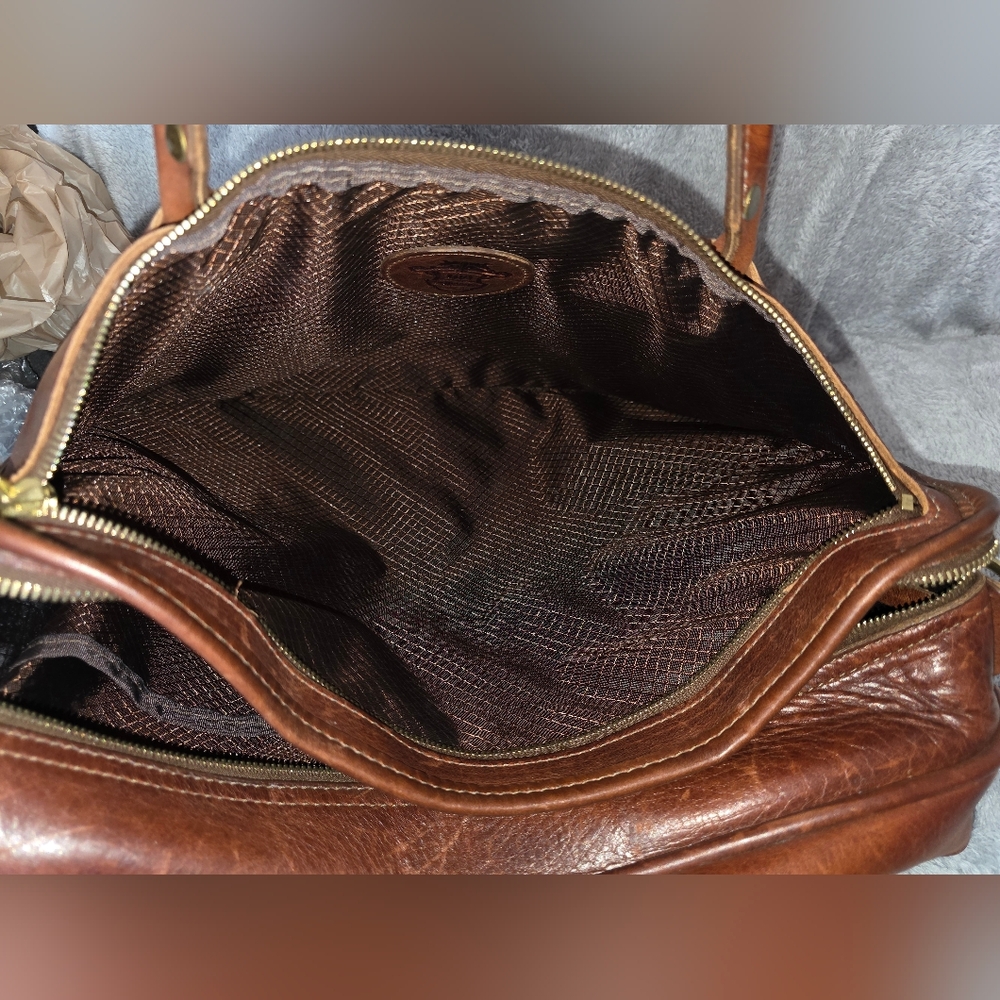 J.W. Hulme Leather Briefcase/Overnight Bag - Picture 14 of 16